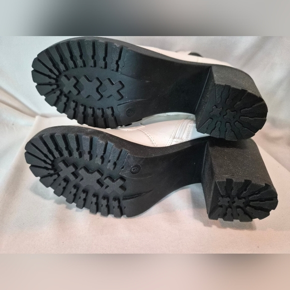 MIA White and Black Lace-Up Combat Boots - Picture 12 of 14